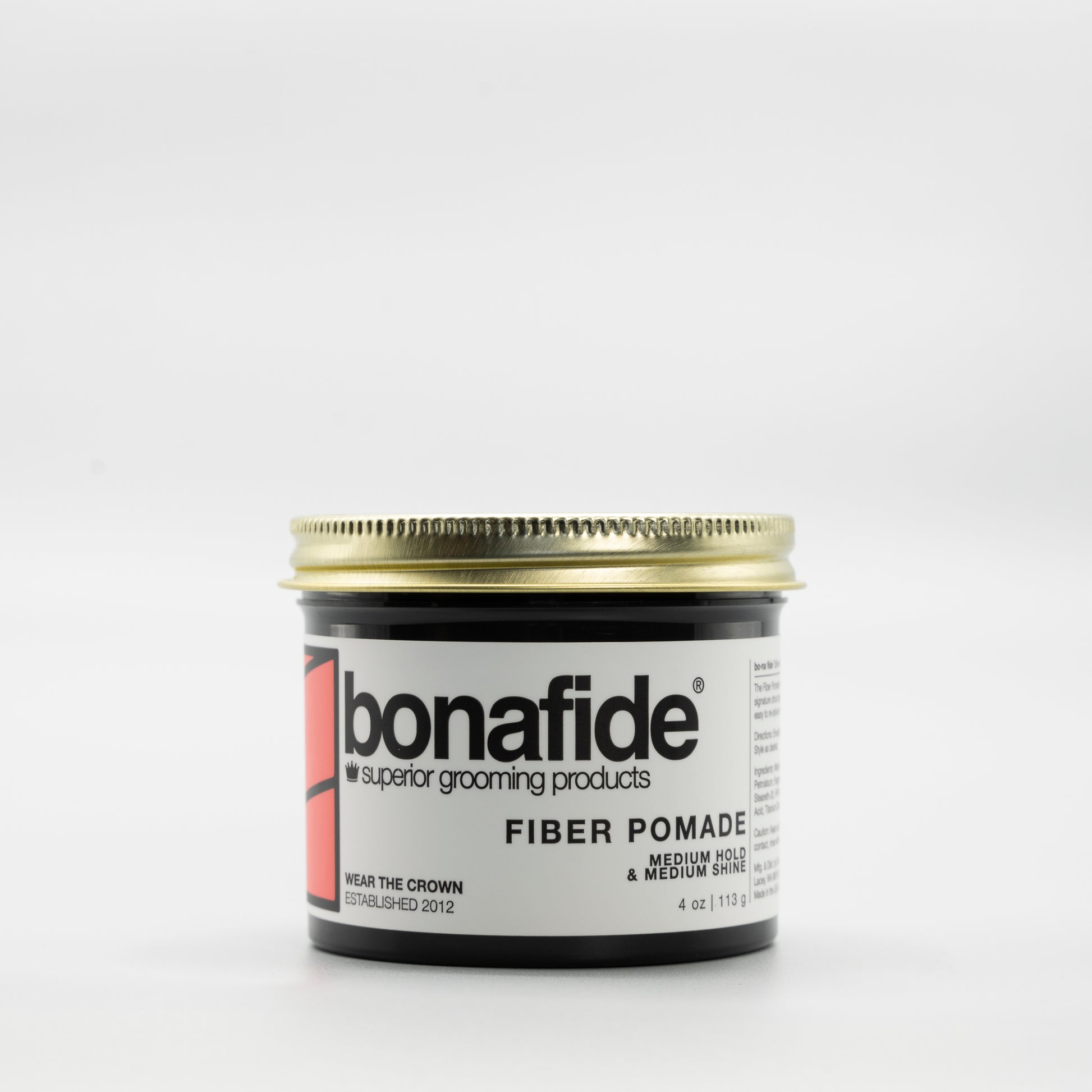  Bona Fide Pomade, Original Hold 4 oz.  Medium Hold, High  Shine, Water-Based Pomade, Non-Flaking Easy to Wash Out Formula, Light  Grapefruit Fragrance : Beauty & Personal Care